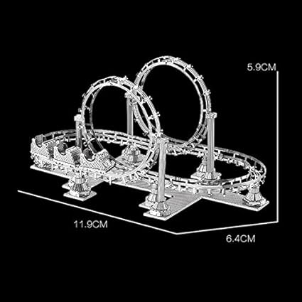 3D metalen achtbaanmodel