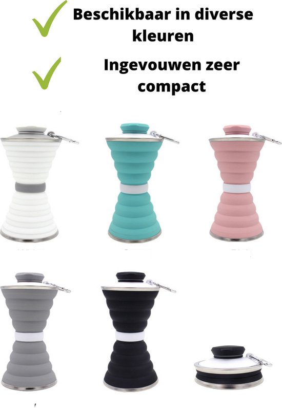 1 Stuks Siliconen Opvouwbare Water Cup
