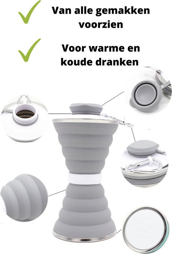 1 Stuks Siliconen Opvouwbare Water Cup