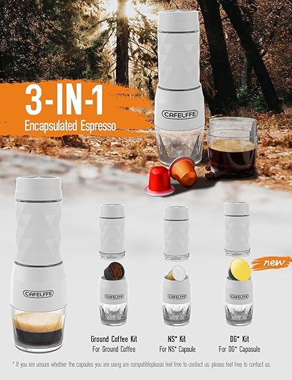 Cafelffe 3-in-1 draagbaar koffiezetapparaat
