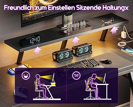L-vormig gamingcomputerbureau met opbergrek