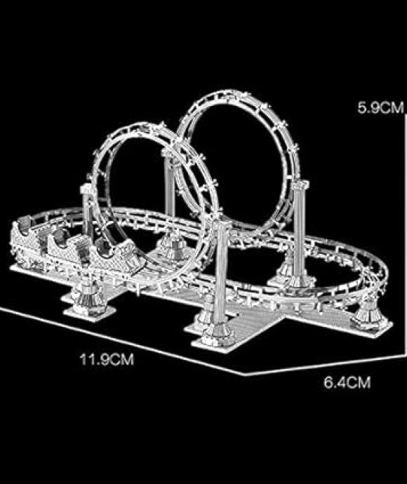 3D metalen achtbaanmodel