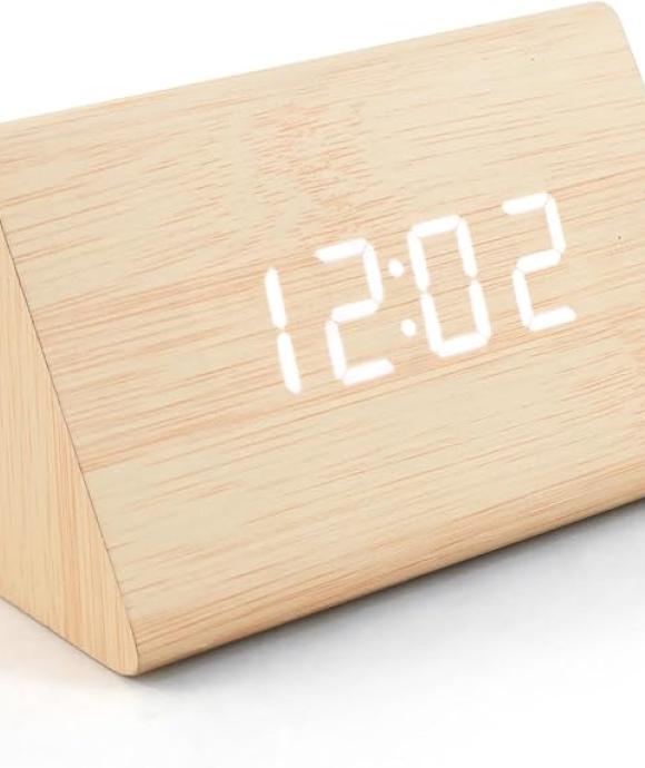 Houten Digitale Wekker